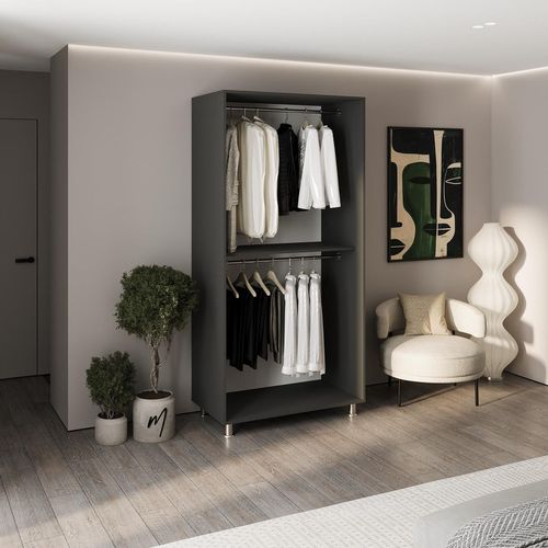 cumpără Dulap my-STYLE C10H0T07AM02-U12, 100x200, антрацит în Chișinău 