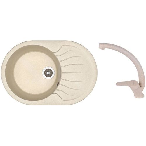 купить Мойка кухонная со смесителем Dr.Gans Berta 760 + SanDonna F 1069 bej в Кишинёве 