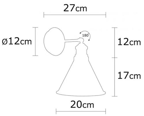 cumpără Candelabru de perete Trendy Lampa de perete Berceste-N-680 24x31x24cm în Chișinău 