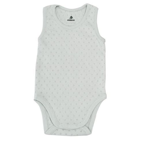 купить Детская одежда Minikin 25170574 Ажурный листик Боди-майка р-р74, серый светлый, унисекс в Кишинёве 
