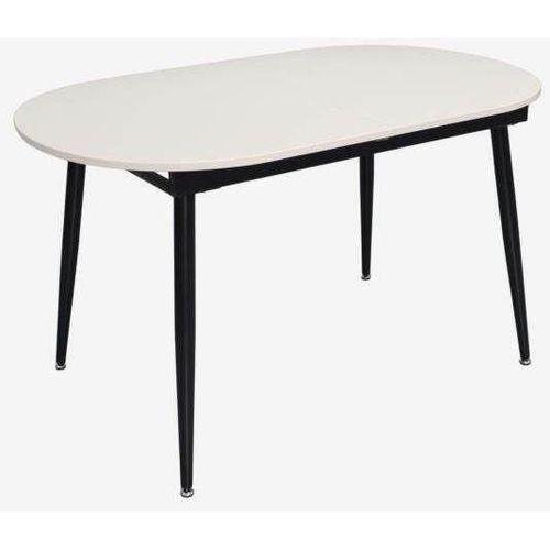 купить Стол Evelin di Costacurta DT-533R B, 135(175)x80x76см, Каркас/Опоры: Металл Черный (раздвижной), белый мат в Кишинёве 
