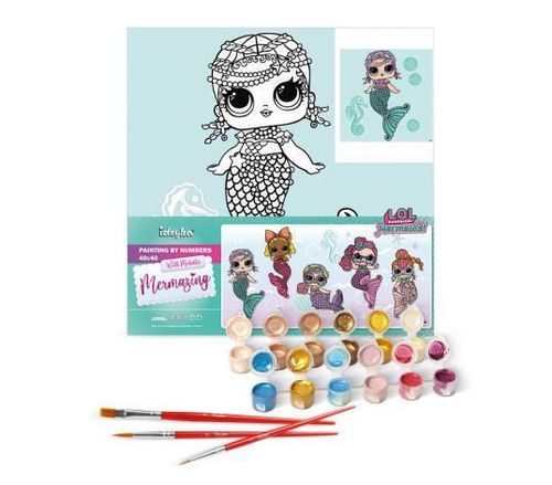 купить Картина по номерам Ideyka (KHO6262) L.O.L. Surprise! Mermaids Merbaby, 40х40 в Кишинёве 