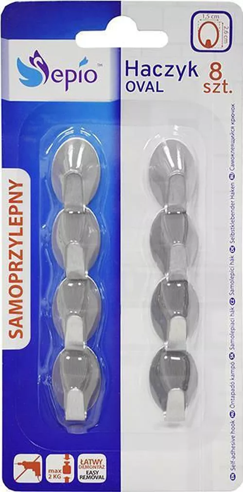 cumpără Cuier pentru haine Sepio 1630 Set carlige ovale 8 buc în Chișinău 