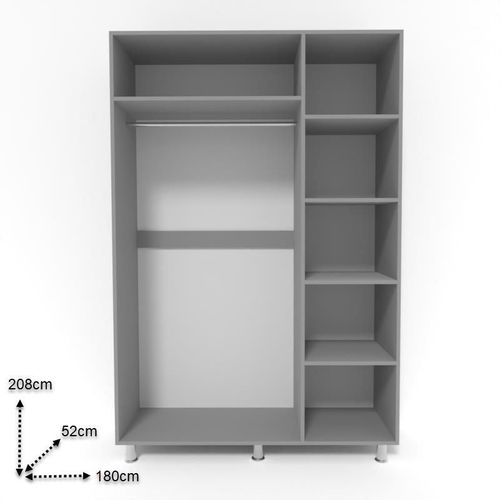 cumpără Dulap Smartex (15104) N3 180cm Grafit în Chișinău 