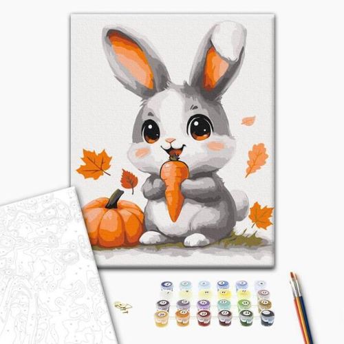 cumpără Tablou pe numere BrushMe KBS0162FC 30x40сm (fără cutie) Iepuraș în Chișinău 