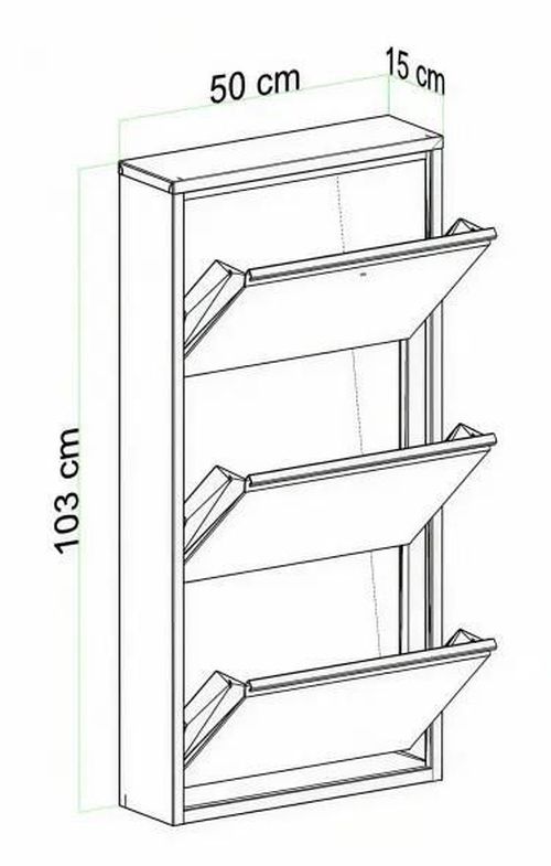 купить Полка для обуви Trendy Locking 3 Piece Metal-White, 50x103x15cm в Кишинёве 