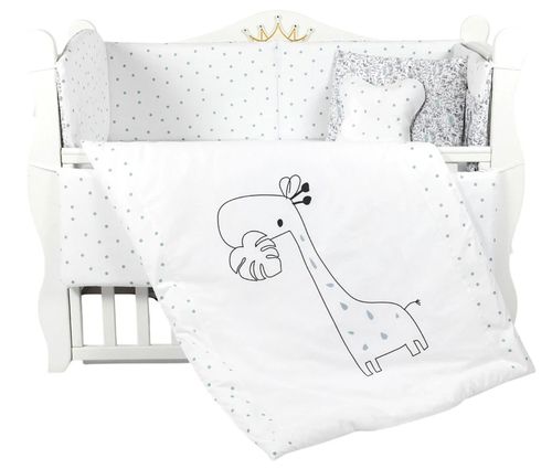 купить Детское постельное белье PernaMea Set lenjerie 8 piese Lovely Giraffe (PM.100262/17) в Кишинёве 