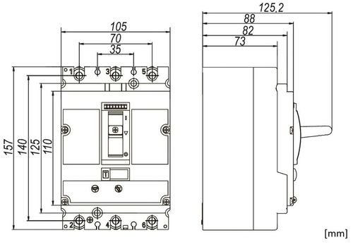 cumpără Întrerupător diferențial Schrack Technik MX220431 Întreruptor automat Tip A, 3 poli, 36kA, 200A în Chișinău 