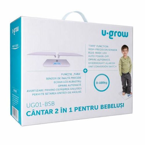 купить Аксессуар для самых маленьких U-Grow UG01-BSB Cântar 2în1 pentru bebeluși (funcție Bluetooth) в Кишинёве 