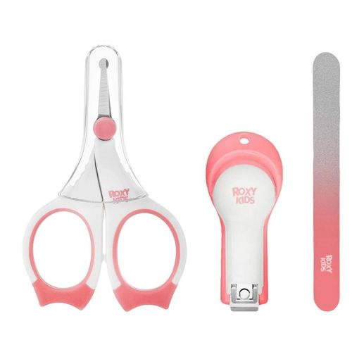 cumpără Set pentru îngrijirea bebeluşului Roxy Kids RPS-004-P Маникюрный набор ножницы-кусачки-пилочка, коралловый în Chișinău 