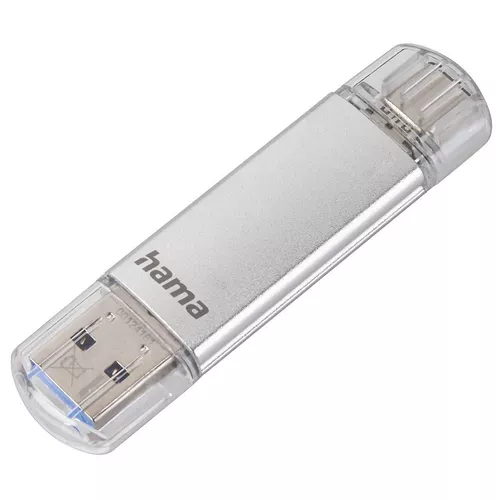 купить Флеш память USB Hama 124162 C-Laeta, Type-C USB 3.1/USB 3.0, 32 GB, 40 MB/s, silver в Кишинёве 