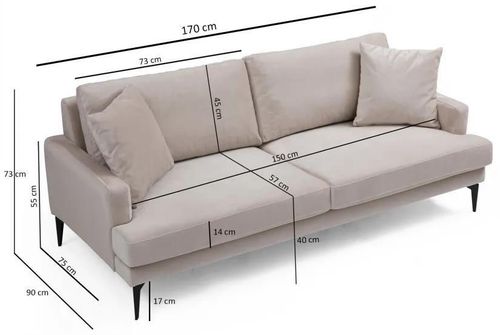 купить Диван Trendy Papira Bej (2 locuri) в Кишинёве 