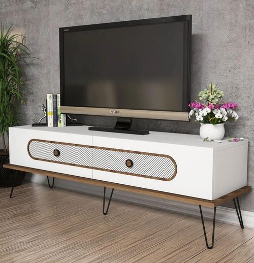 cumpără Comodă TV Trendy Ekol, Alb 145x45x40cm în Chișinău 