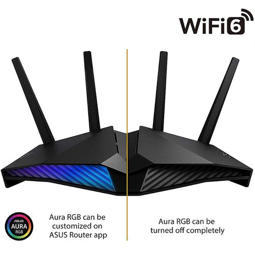 купить ASUS RT-AX82U AX5400 Dual Band WiFi 6 Gaming Router, WiFi 6 802.11ax Mesh System, AX5400 574 Mbps+4804 Mbps, dual-band 2.4GHz/5GHz-2 for up to super-fast 5.4Gbps, WAN:1xRJ45 LAN: 4xRJ45 10/100/1000, ASUS Aura RGB, PS5 Compatible, USB 3.2 в Кишинёве 