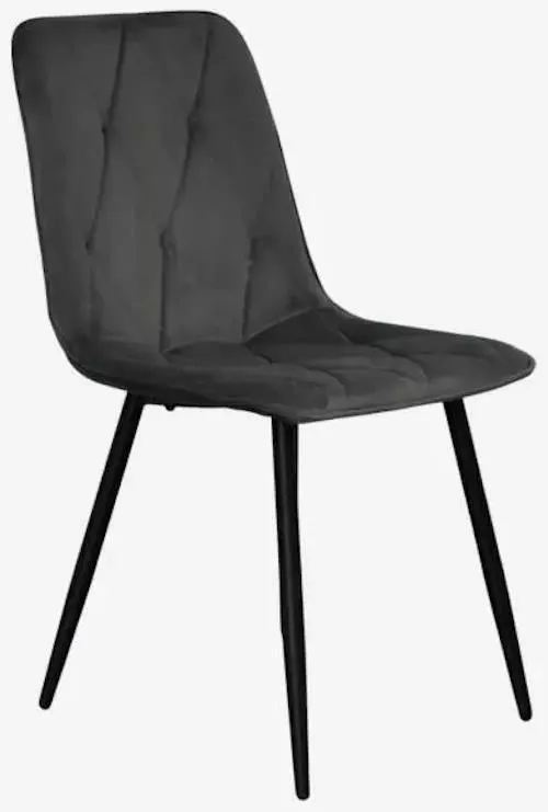 купить Комплект стол и стулья Evelin di Costacurta cтол DT-532R B + 4 стула YTC-055B Bluvel-14 (Dark grey) в Кишинёве 