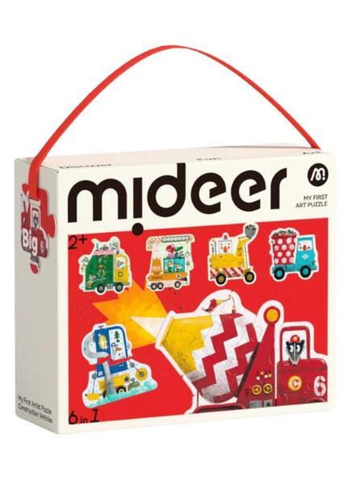 cumpără Puzzle Mideer MD1459 Puzzle Vehicule de Construcție, 6 în 1 în Chișinău 