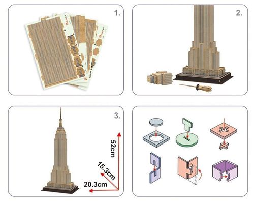 купить Конструктор Cubik Fun 3C246h 3D Puzzle Empire State Building в Кишинёве 