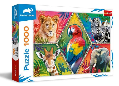купить Головоломка Trefl 10671 Puzzle 1000 Animale Exotice в Кишинёве 