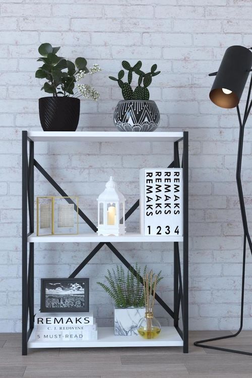 купить Стеллаж Remaks 3 Shelf Metal White в Кишинёве 