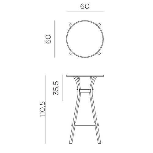 cumpără Masa bar Nardi COMBO HIGH 60 TERRA (Set Nardi COMBO 60 TABLE TERRA 40030.44.000 + Nardi KIT COMBO HIGH TERRA 40031.44.000 ) (Masa bar pentru gradina si terasa) în Chișinău 