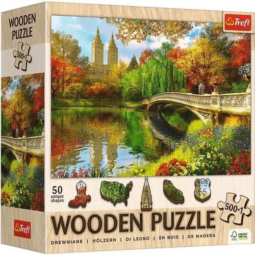 cumpără Puzzle Trefl 20216 Wooden puzzle 500+1. Central Park, Manhattan, New York în Chișinău 