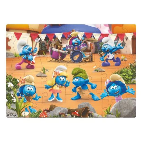 купить Головоломка Dodo 200619 Puzzle mare de podea, The Smurfs - Muzica cântă, 40 elem. в Кишинёве 