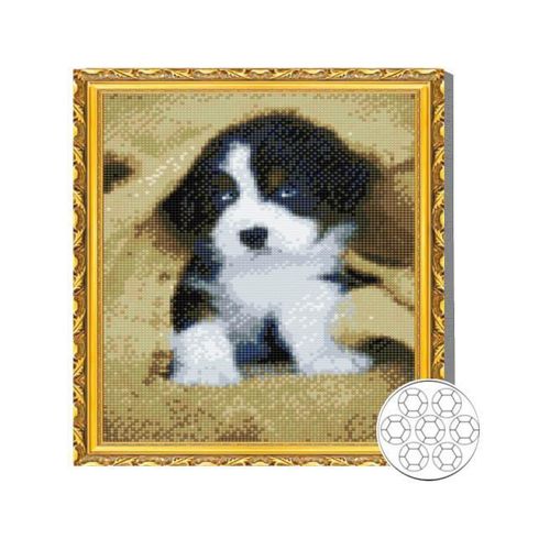 купить Картина по номерам Art Gallery GB84157 Mozaic cu diamante 30x40cm Catelus dragalas в Кишинёве 