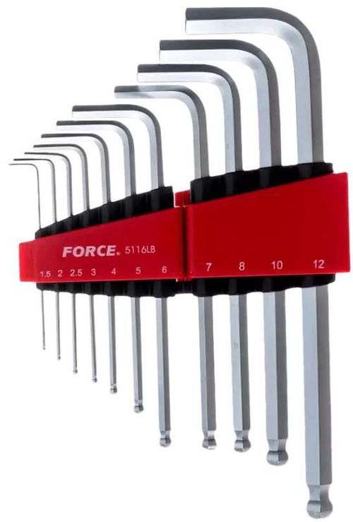 cumpără Set de unelte de mână Force 5116L Набор ключей 6-гранных HEX Г-обр. длинных 11предметов (1.5-12 мм) în Chișinău 