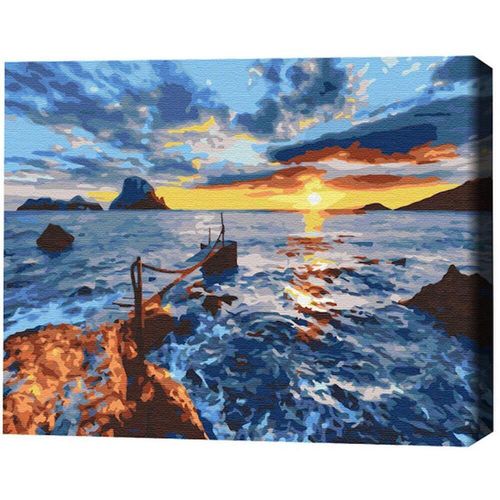 купить Картина по номерам BrushMe BS24594 40x50 cm (în cutie) La apus в Кишинёве 