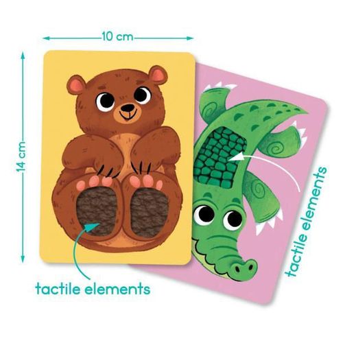 cumpără Joc educativ de masă Dodo 301230 Set carduri cu elemente tactile Montessori Puii animalelor în Chișinău 