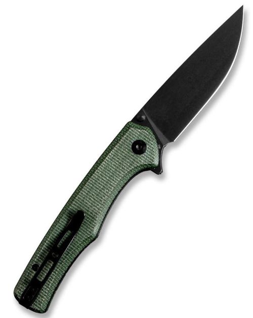 купить Нож походный Sencut S21012-3 Crowley, mâner Micarta verde, Button Lock в Кишинёве 