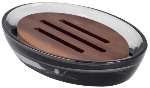 cumpără Săpunieră Bisk 08399 din sticla FIGO gri-Inchis în Chișinău 