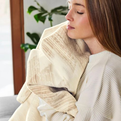 cumpără Textile de casă Ibena 3536/300 Jacquard Decke Girga Beige în Chișinău 