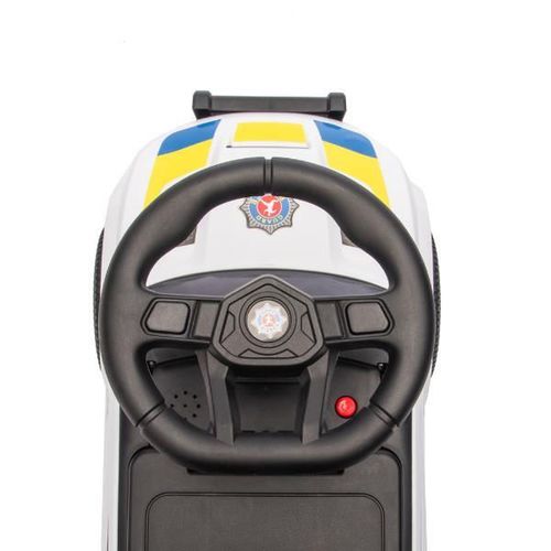 cumpără Tolocar Kids car 8410063 White "Police Ride-On Car" pentru copii, cu volan muzical în Chișinău 
