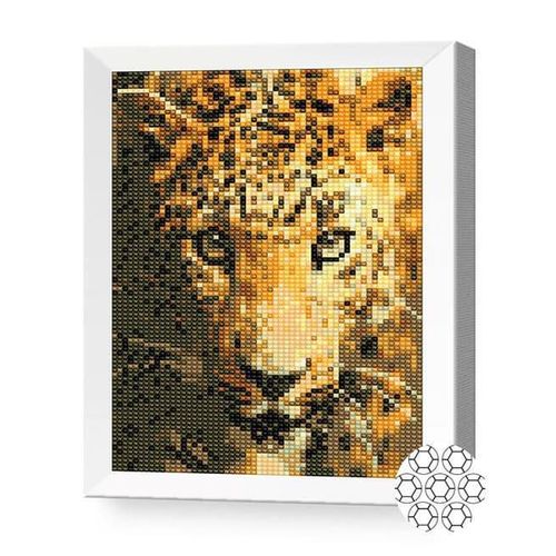 cumpără Tablou pe numere Art Gallery JS20603 Mozaic cu diamante 20x30cm Leopard în Chișinău 