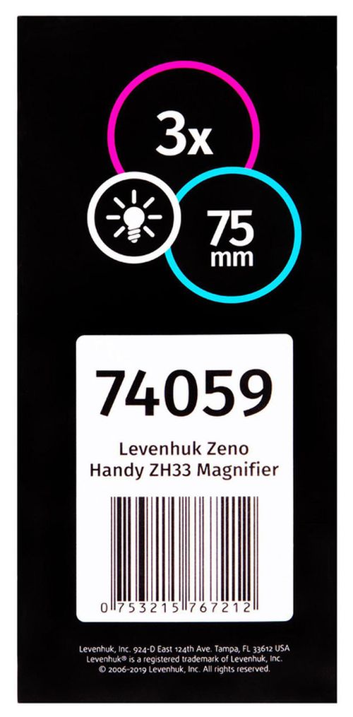 купить Аксессуар для дома Levenhuk Zeno Handy ZH33 Lupa 3x, 75mm cu iluminari в Кишинёве 