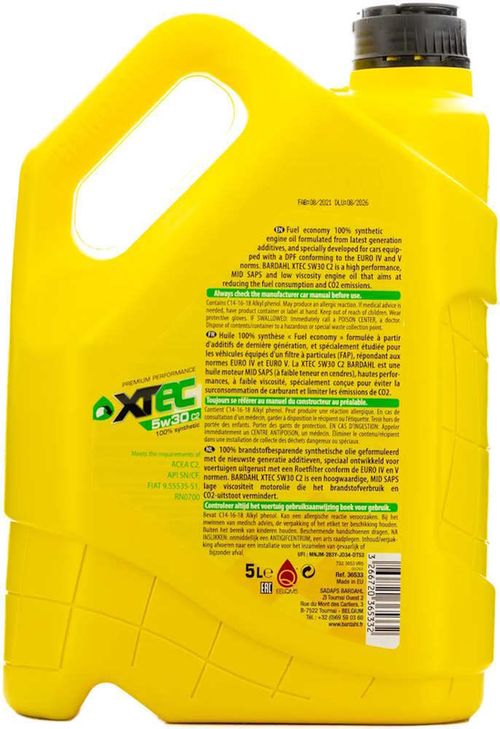 cumpără Ulei Bardahl 5W30 XTEC C2 5л FIAT 955535-S1, RN0700 (36533) în Chișinău 