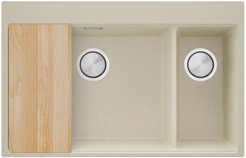 купить Мойка кухонная Primagran Oslo 80 Duo Top Beige + accesorii 530x780 MOVKB в Кишинёве 