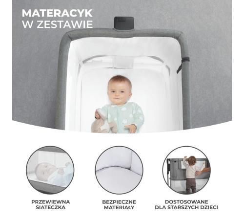 cumpără Pătuț KinderKraft KLNEUP02LGRF000 Neste Up2 Light Grey în Chișinău 