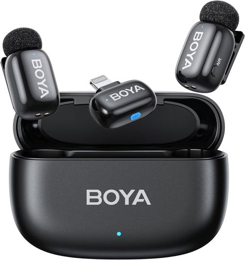 купить Микрофон Boya Mini 15 2.4GHz Wireless Microphone Lightning Connector, Black в Кишинёве 