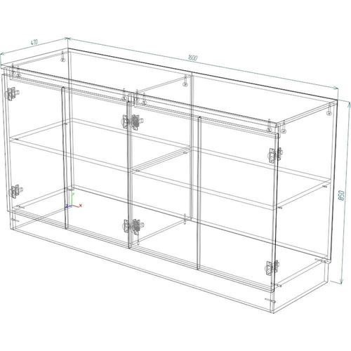 cumpără Comodă Smartex (16472) Т8 160cm Ivory în Chișinău 