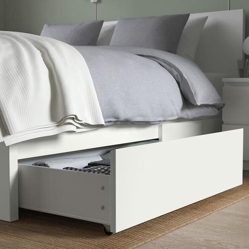 cumpără Pat Ikea Malm/Luroy 2 cutii depozitare 180x200 (Alb) în Chișinău 
