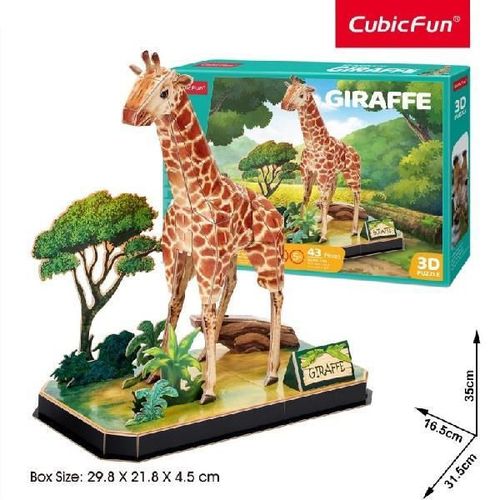 купить Конструктор Cubik Fun P857h 3D puzzle Girafa, 43 elemente в Кишинёве 