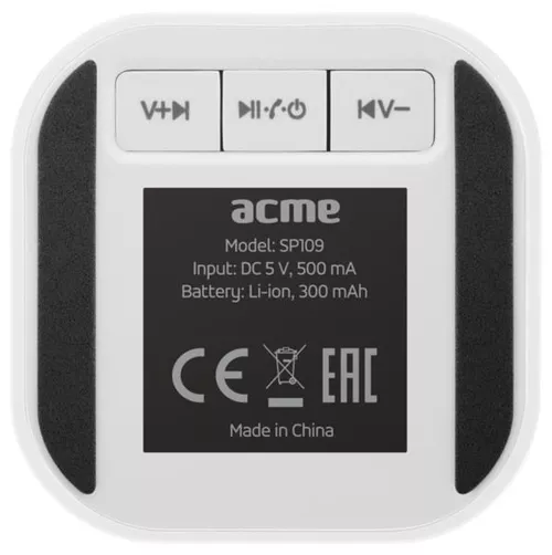 купить Колонка портативная Bluetooth Acme SP109W Dynamic White в Кишинёве 