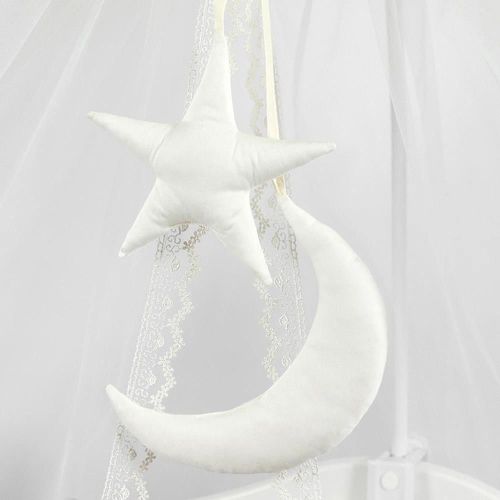 купить Кроватка PernaMea Baldachin Premium Star Ivory (PM.101301/4) в Кишинёве 