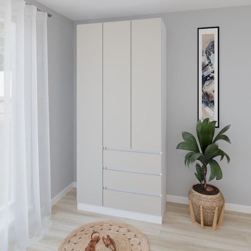 купить Шкаф Smartex (15861) N15 100cm Alb+Kashemir в Кишинёве 
