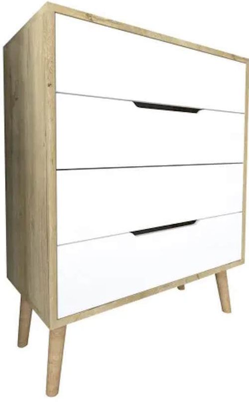 cumpără Comodă Trendy Flora-Sapphire Oak, White, 78x95x45cm (GTR008147) în Chișinău 