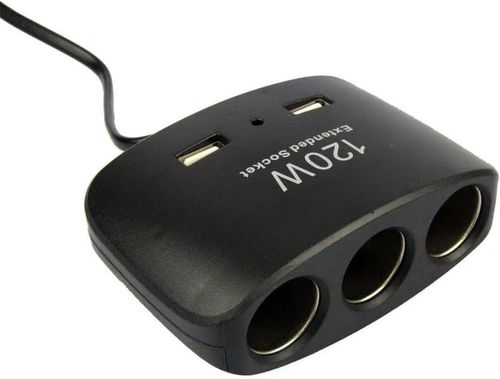 купить Разветвитель для прикуривателя Olesson NO.1511 черный Y15-187, тройник в Кишинёве 