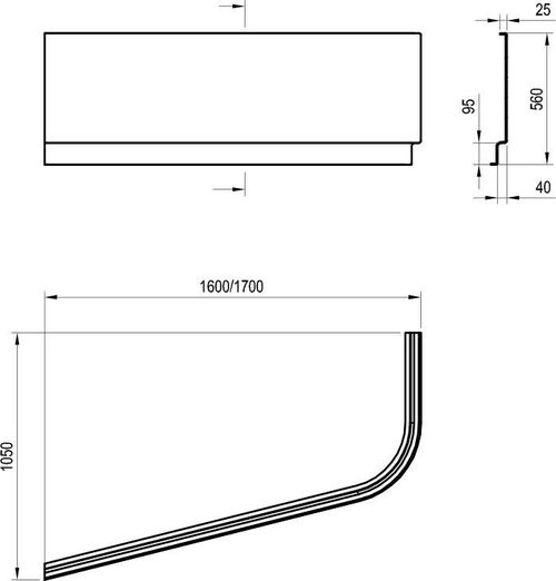 купить Панель для ванны Ravak Panou frontal Chrome 170x105 Left CZA3100A00 в Кишинёве 