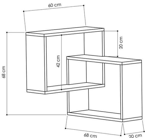 купить Полка декоративная Trendy Inel-alb 68x68x60cm (GTR005373) в Кишинёве 